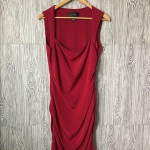 EUC Nicole Miller Red Cocktail Dress Size 12